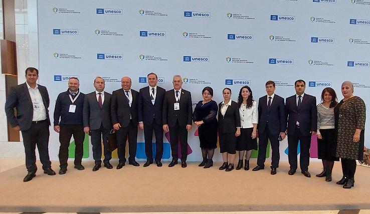 ИШТИРОКИ ВАЗИРИ МАОРИФ ВА ИЛМ ДАР КОНФЕРЕНСИЯИ ҶАҲОНИИ ЮНЕСКО ЗЕРИ УНВОНИ «САРМОЯГУЗОРИИ ИБТИДОӢ БА ХОТИРИ ОЯНДАИ ДУРАХШОН»