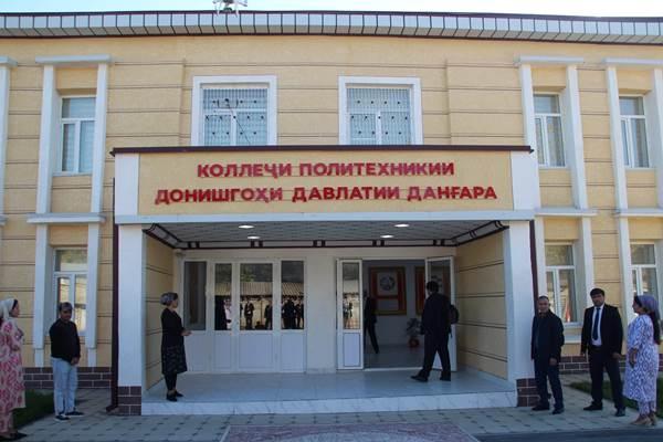 Бинои таълимии Муассисаи давлатии таълимии Коллеҷи политехникии Донишгоҳи давлатии Данғара баъд аз навсозӣ ба истифода супорида шуд