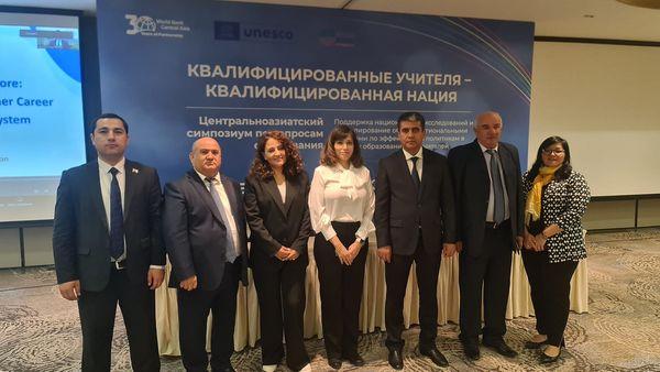 ИШТИРОКИ МУОВИНИ ВАЗИРИ МАОРИФ ВА ИЛМ ДАР СИМПОЗИУМИ ОСИЁИ МАРКАЗӢ ОИД БА МАСЪАЛАҲОИ МАОРИФ 